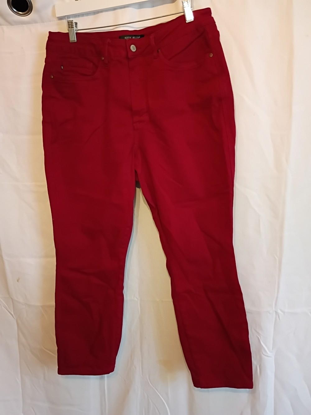 Judy Blue Size 14w cropped Red/Burgundy Women's Jeans